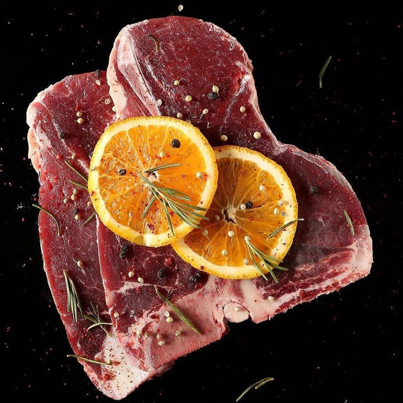 استیک تی بن آهو مرینت شده بهترین گوشت برای بدنسازی